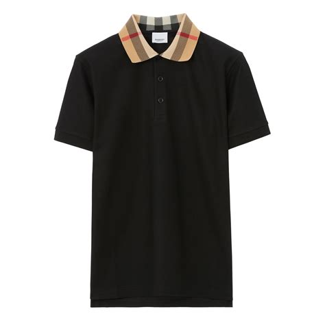 burberry poloshirtgender neutral|Cotton Polo Shirt in Storm .